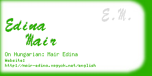 edina mair business card